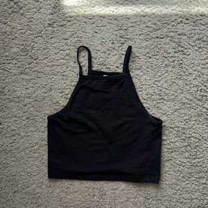 H&M cropped racer back tank in black